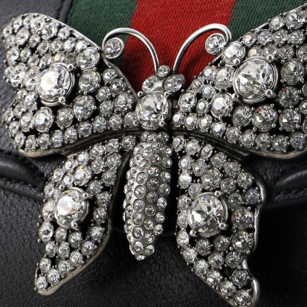 Gucci Totem Shoulder Bag Leather Small Black - Picture 6 of 8